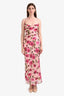 More to Come Pink Floral Criss Cross Open Back Maxi Dress Size S
