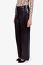 Lafayette 148 Black Lamb Leather Sullivan Straight Leg Pants Size US 0