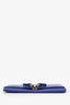 Salvatore Ferragamo Navy Leather Vera Bow Bi-fold Long Wallet