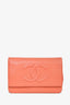Pre-loved Chanel™ 2012-13 Coral Caviar Timeless Wallet On Chain