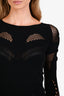McQ by Alexander McQueen Black Mesh Long Sleeve Dress Size S