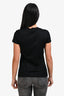 Louis Vuitton Black Cotton Sequin Logo Short Sleeve T-Shirt Size XS