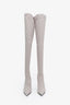 Balenciaga Cream Stretch Over-the-Knee Knife Boots Size 39