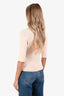 Frame Nude Ribbed Knit Short Sleeve Polo Top Size M