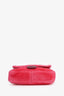Fendi Pink Shearling Baguette NM Shoulder Bag