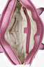 Gucci Purple/Beige GG Canvas Leather Heart Bit Shoulder Bag