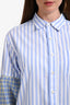 Alex Mill Blue/Green Cotton Striped Plaid Button-Up Top Size M