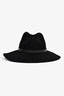 Malene Birger Black Wool Leather Brim Hat Size S-M