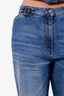 Pre-Loved Chanel™ 2025 Blue Denim Logo Jeans Size 40