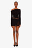The Attico Black Belted 'Col 100' Mini Skirt Size 36