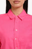 Frame Pink Linen-Blend Cropped Twist Top and Bottom Set Size XS