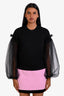 Noir Kei Ninomiya Black Tulle-Trimmed Sweater Size XS