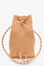 Hermès Yellow Wool Drawstring Épopée "Les Cabanes" Bucket Bag