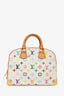 Louis Vuitton x Takashi Murakami White Multicolour Top Handle Bag