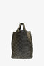 Naghedi Gold/Black Glitter Woven 'St. Barths' Tote Bag with Pouch