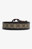 Gucci Brown/Beige GG Canvas and Leather Interlocking G Belt Size 95/38
