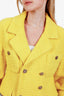 Pre-loved Chanel™ 22S Yellow Tweed Double-breasted Jacket Size 40