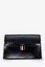 Thom Browne Black Grained Leather Lady Folio Crossbody Bag