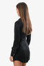 Balmain Black Long Sleeve Button Down Shirt Dress Size 34