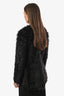 Comme des Garçons Black Faux Fur Peplum Jacket Size S