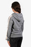 Dolce & Gabbana Grey/Cream Cotton Satin Hoodie Size 44