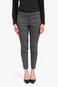 Brunello Cucinelli Grey Wool Bead Lined Slim Trousers Size 6