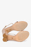 Stuart Weitzman Nude Leather Nudist Block Heel Sandal Size 39.5