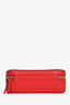 Pre-loved Chanel™ 2018 19 Red Caviar Leather Medium Filigree Vanity Case
