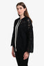Dorthee Schumaucher Black Lace Hooded Long Sleeve Top Size 1