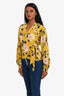Yumi Kim Yellow Floral Wrap Top Size XS