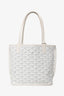 Goyard White Goyardine Coated Canvas Anjou Mini Tote Bag With Pouch