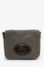 Burberry Green Canvas Mini Tavistock Crossbody Bag