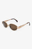 Celine Gold Metal Triomphe 01 Oval Sunglasses