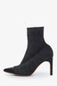 Givenchy Black Glitter Leather Trim Sock Boots Size 39