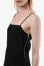 Gucci Black Silk Lace Sleeveless Side Zip Midi Dress Size 44