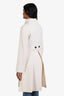 Manteau blanc en laine boutonné Burberry London, taille 4