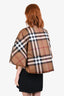 Burberry Brown Novacheck Quilted Cape One Size