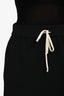 Gucci Black GG Monogram Drawstring Mini Skirt Size S