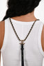Pre-loved Chanel™ 2021 Champagne Gold Leather Suspenders