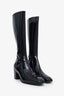 Saint Laurent Black Patent Leather Otto 70mm Knee High Boots Size 42