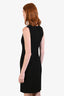 Theory Black Textured Fitted Sleeveless Shift Dress Size 4