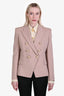 Balmain Blush Wool Blazer with Gold Buttons Size 40