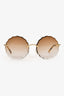 Chloe Brown Wavy Round 142S Sunglasses