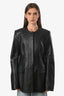Toteme Black Lamb Leather Collarless Jacket Size 36
