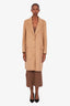 Burberry Brown Wool Cashmere Peacoat Size US 10