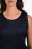 Pleats Please Issey Miyake Navy Sleeveless Top Size 5