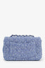 Pre-loved Chanel™ 24P Blue Tweed Quilted Mini Rectangular Flap Bag