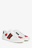 Gucci White Leather Heart Detail 'Ace' Sneakers Size 36.5