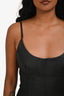 Alexander Wang Black Lambskin Cami Tank Mini Dress Size 6