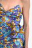 Zimmermann Purple Multicolour Linen Silk Blend Romper Size OP